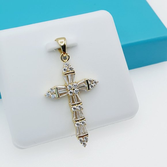 "14K Gold Plated 925 Sterling Silver CZ Beautiful Pendant for Women, 1USPAR4001 - Picture 11 of 11